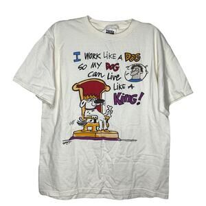 Dogs Best Friend Vintage 1996 Graphic Tee T-Shirt Large